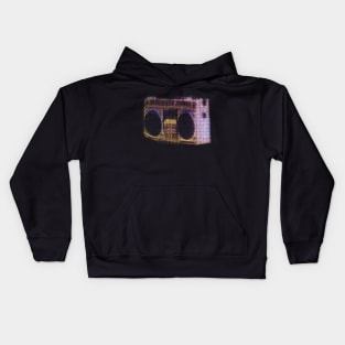 Boombox  /// Retro Style 80s Glitch Design Kids Hoodie